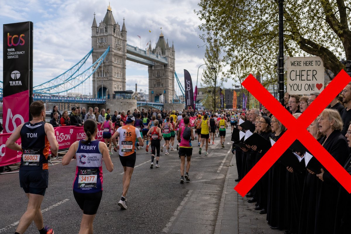 Singing Striders choir at the London Marathon